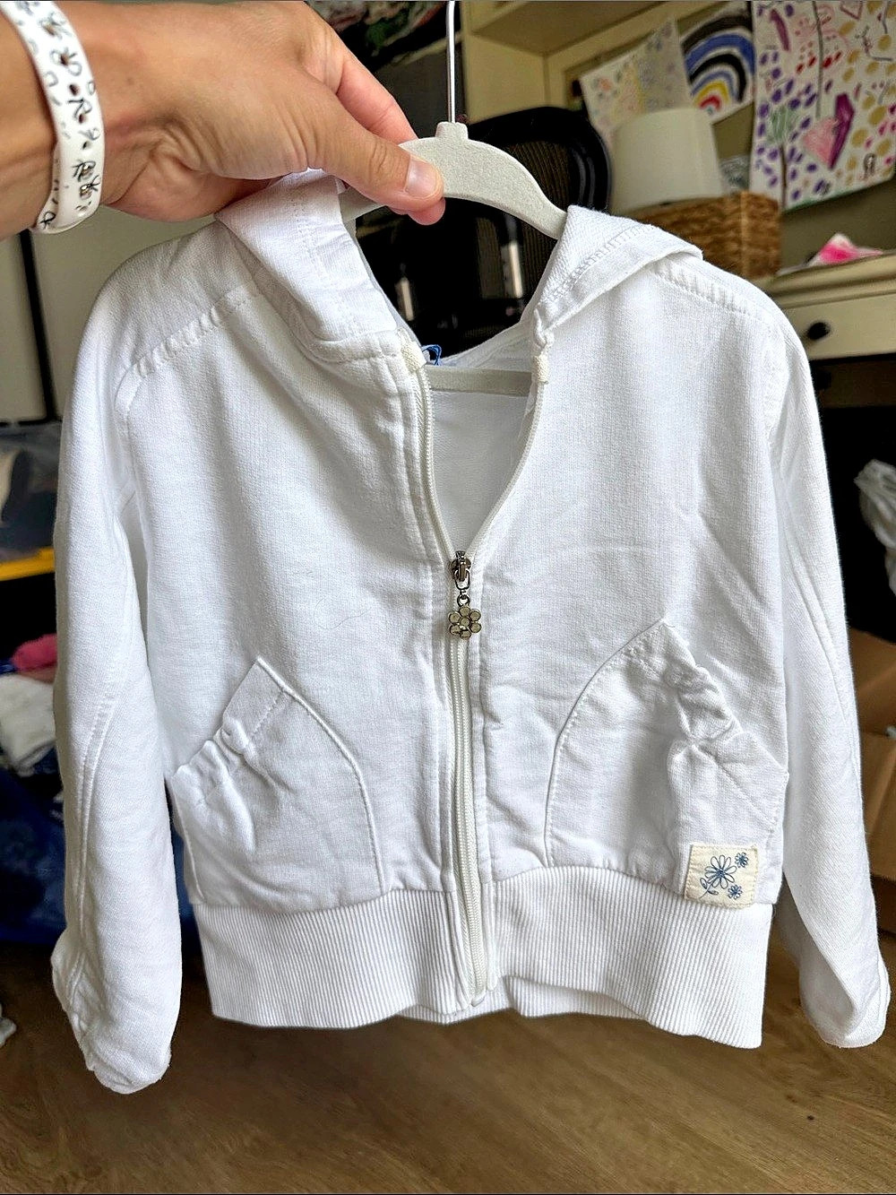 Mayoral White Hooded Jacket
